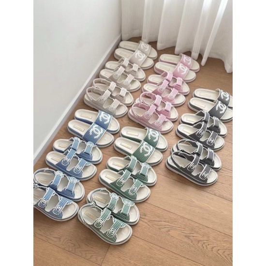 Chanel Dad Sandals Collection | Real Calf Leather, Canvas & Quilted Slides