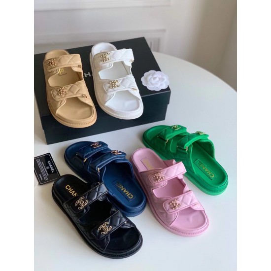 Chanel Dad Sandals Collection | Real Calf Leather, Canvas & Quilted Slides
