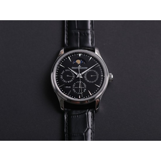 JLC Master Ultra Thin Perpetual Calendar - V9 Factory Black Dial 1308470