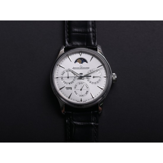 JLC Master Ultra Thin Perpetual Calendar - V9 Factory White Dial 130842J
