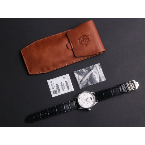 JLC Master Ultra Thin Perpetual Calendar - V9 Factory White Dial 130842J