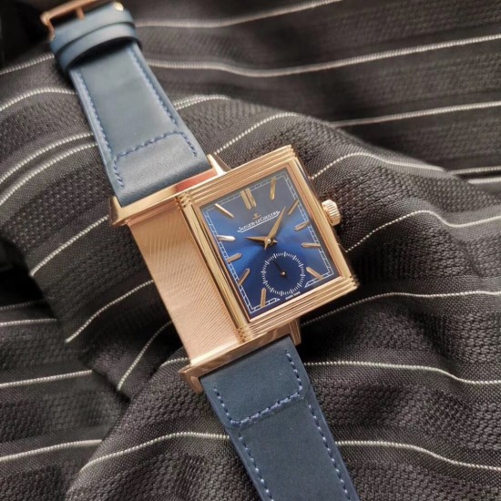 Jaeger-LeCoultre Reverso Tribute Duoface - Blue- MG Factory 1:1 Edition (Double Dial / Dual Time Zone)